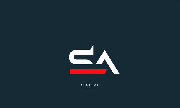Alphabet letter icon logo SA