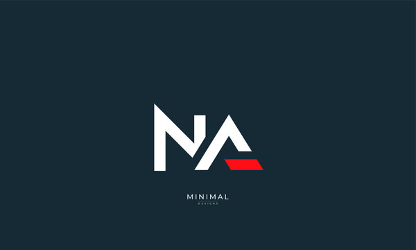 Alphabet letter icon logo NA