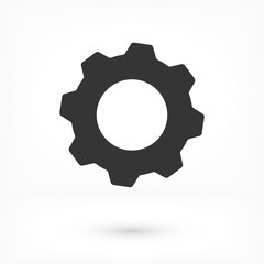 Settings isolated vector icon. Gear symbol. vector icon Gear tool or button for web application or UI.  vector icon Trendy flat style