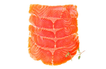 Sliced smoked salmon
