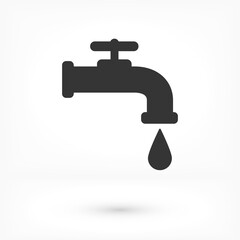 Vector icon faucet, design illustration for web c faucet. Flat style  faucet.