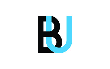 BU or UB Letter Initial Logo Design, Vector Template