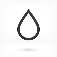 Water Icon. Rain Drop Vector Illustration, Aquatic Signage. Liquid Symbol for Design and Websites, Presentation or Mobile Application