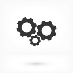 Settings isolated vector icon. Gear symbol. vector icon Gear tool or button for web application or UI.  vector icon Trendy flat style
