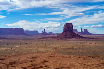 sunset at artists point in monument valley, usa
