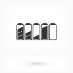 Simple battery vector icons for your needs. vector icons There are multiple bar battery vector icons with suitable colors