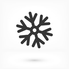 Snowflake vector Icon. Flat logo of snowflake isolated on white background vector Icon. New Year and winter symbol vector Icon. Vector