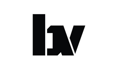 bv or vb Letter Initial Logo Design, Vector Template