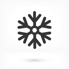 Snowflake vector Icon. Flat logo of snowflake isolated on white background vector Icon. New Year and winter symbol vector Icon. Vector
