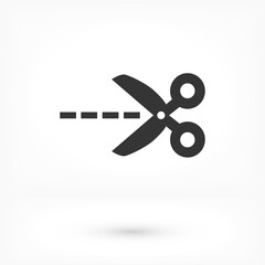 Scissors icon in trendy flat style isolated on background. Scissors icon logo, application, user interface