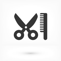 Scissors icon in trendy flat style isolated on background. Scissors icon logo, application, user interface
