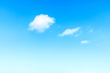 Blue sky and white clouds on a sunny day.