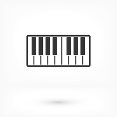 Fototapeta premium Top view grand piano vector icon. Outline top view grand piano vector icon for web design isolated vector icon on white vector icon background