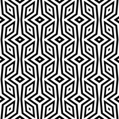 Abstract geometric vector pattern background in classic black and white.