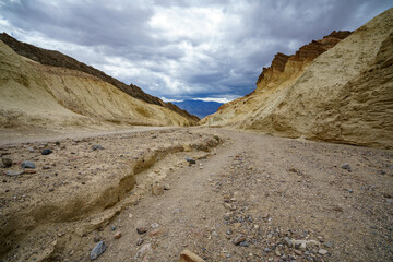 hikink the golden canyon - gower gulch circuit in death valley, california, usa