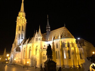 night view of church