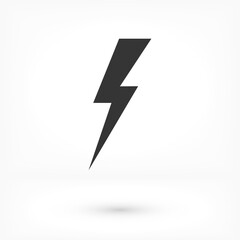 Lightning, electric power vector logo design element. Energy and thunder electricity symbol concept. Lightning bolt sign in the circle. Splash vector emblem template.