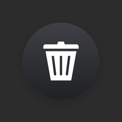 Bin -  Matte Black Web Button