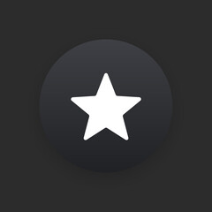 Star -  Matte Black Web Button