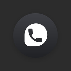 Messaging App -  Matte Black Web Button