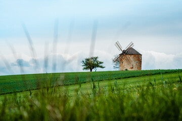 famous Moravian windmill, northern Bohemia