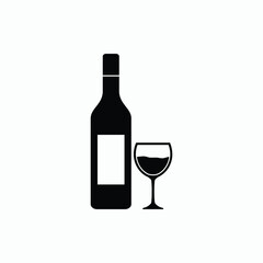 wine icon vector