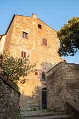 Fototapeta premium Italian buildings in a small Tuscan town Cortona.