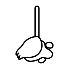 floor mop line style icon