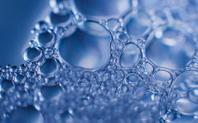 Colored soap and water bubbles. Abstract background.