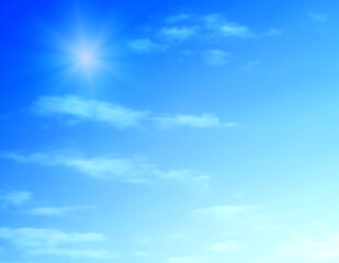 blue sky with beautiful natural white clouds	
