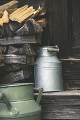 Naklejka premium old milk jug