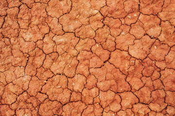 Nature background of cracked dry lands. Natural texture of soil with cracks. Broken clay surface of...