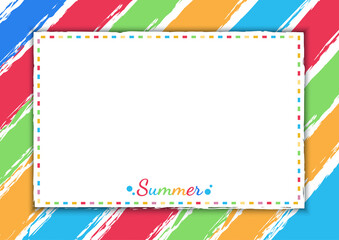 Colorful frame for summer season.