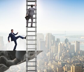 Business unethical competition concept with businessmen
