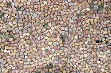 Background made of beige,brown and dark brown small stones