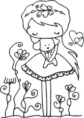 cartoon beautiful girls 