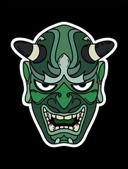 vector illustration of an abstract skull