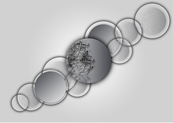 illustration of abstraction with gray geometric shapes