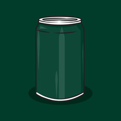 Vector icon of a simple beverage can, illustration of a beverage can