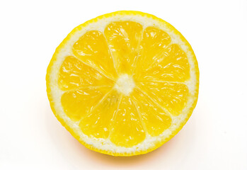 lemon slice isolated on white background