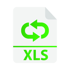 The XLS icon. File format symbol. Flat Vector illustration