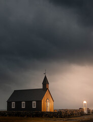 Budir black church - Iceland - Winter