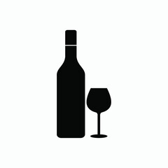 wine icon vector