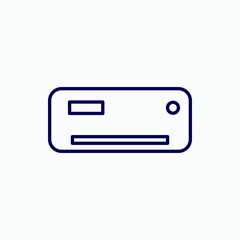 Outline air conditioning icon.Air conditioning vector illustration. Symbol for web and mobile