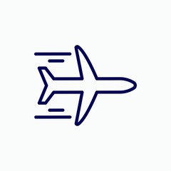 Outline airplane icon.Airplane vector illustration. Symbol for web and mobile