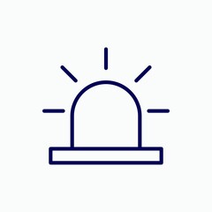 Outline alarm flasher icon.Alarm flasher vector illustration. Symbol for web and mobile