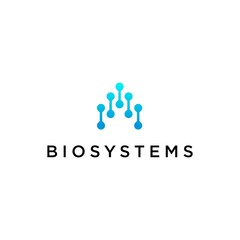 Obraz premium Digital Molecule Bio System Tech Logo Design in Flat Modern Style with Abstract Symbol for Business and Technology Concept Vector Illustration Isolated on White Background