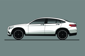 Obraz na płótnie Canvas vector illustration of a SUV car