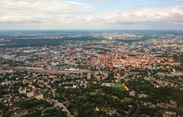 Fototapeta na wymiar Aerial view of Vilnius