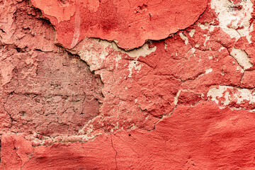 Pink cement wall texture for background and design art work